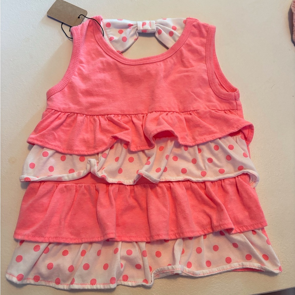 Garanimals Pink and White Ruffle Tank Top
